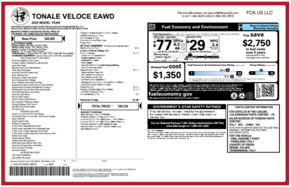 2025 Alfa Romeo Tonale