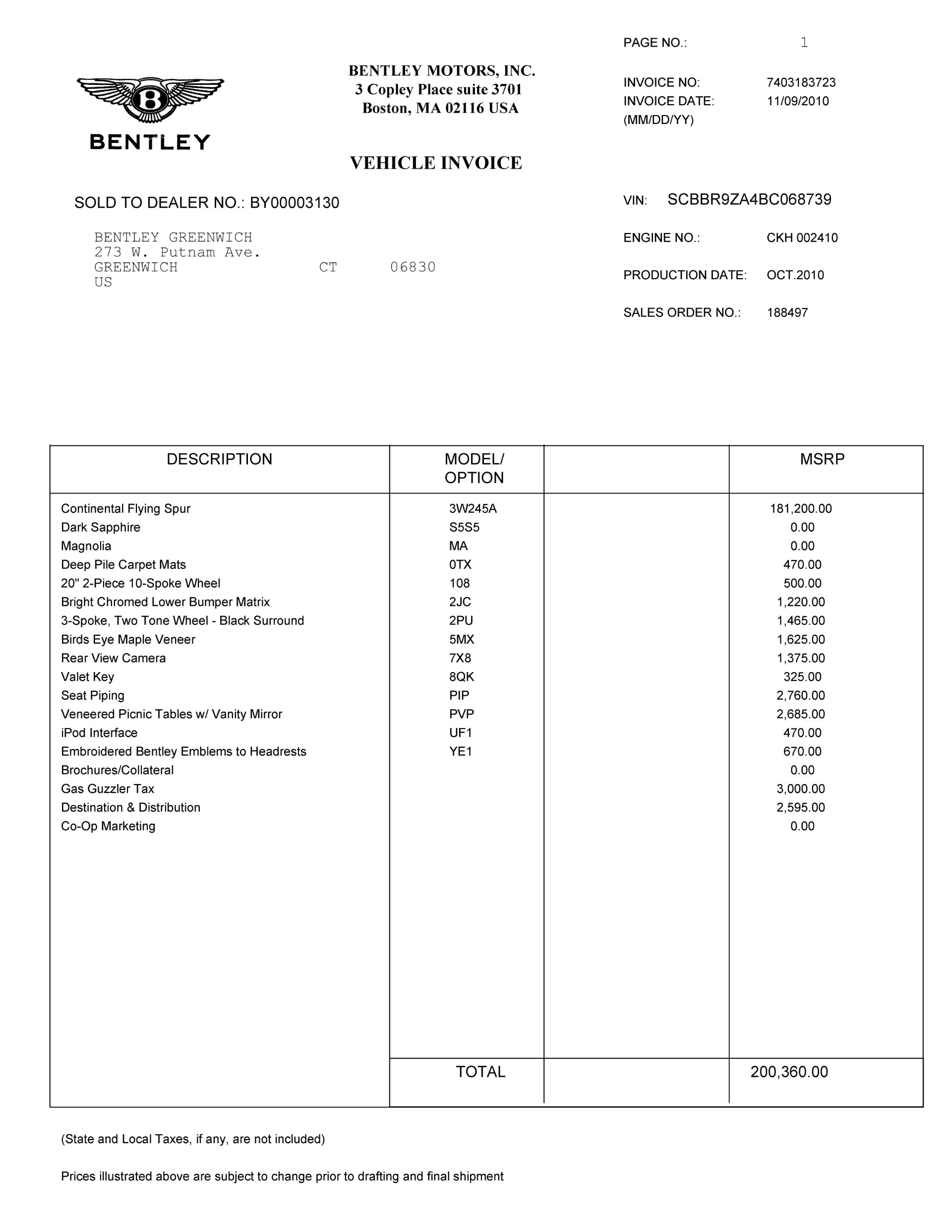 Pre-Owned 2011 Bentley Continental Flying Spur For Sale ($69,900 ...